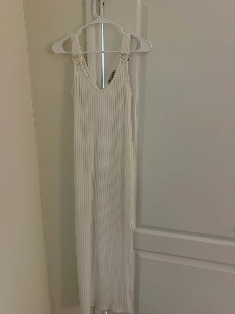 Green Envelope Ribbed V-Neck Sleep Maxi — Cream